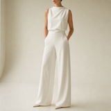 Monsanto Wide Leg Jumpsuit in White