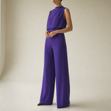 Monsanto Wide Leg Jumpsuit in Purple