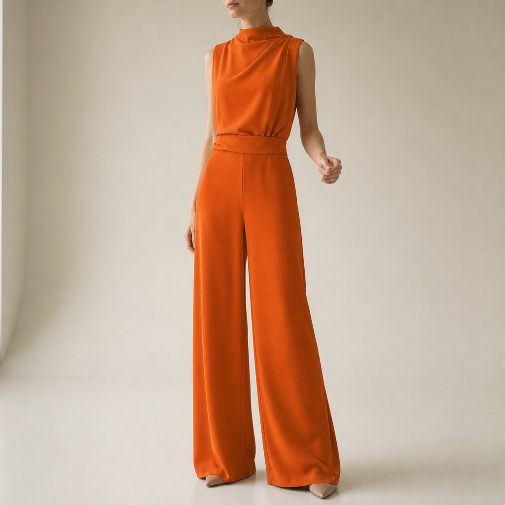 Monsanto Wide Leg Jumpsuit in Orange