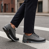 Patmos Premium Leather Sneakers in Charcoal Gray