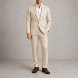 Rovinj Classic Linen Suit Set in Beige