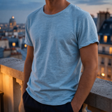 Tarragona Vintage Cotton T-Shirt in Azure