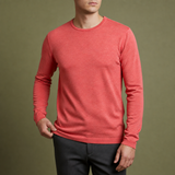 Treviso Cotton Long Sleeve Tee in Red