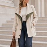 Volterra Double Layer Windbreaker in Beige
