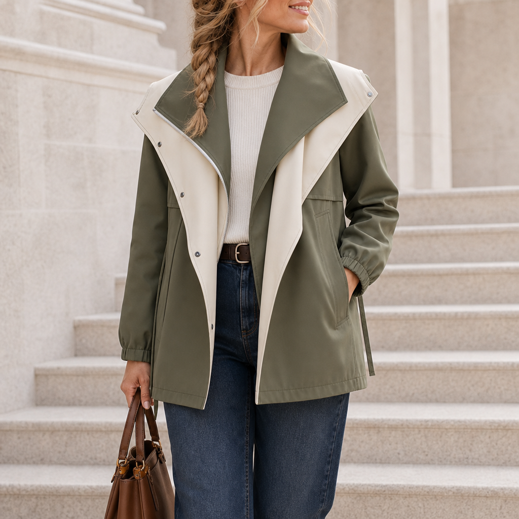 Volterra Double Layer Windbreaker in Green