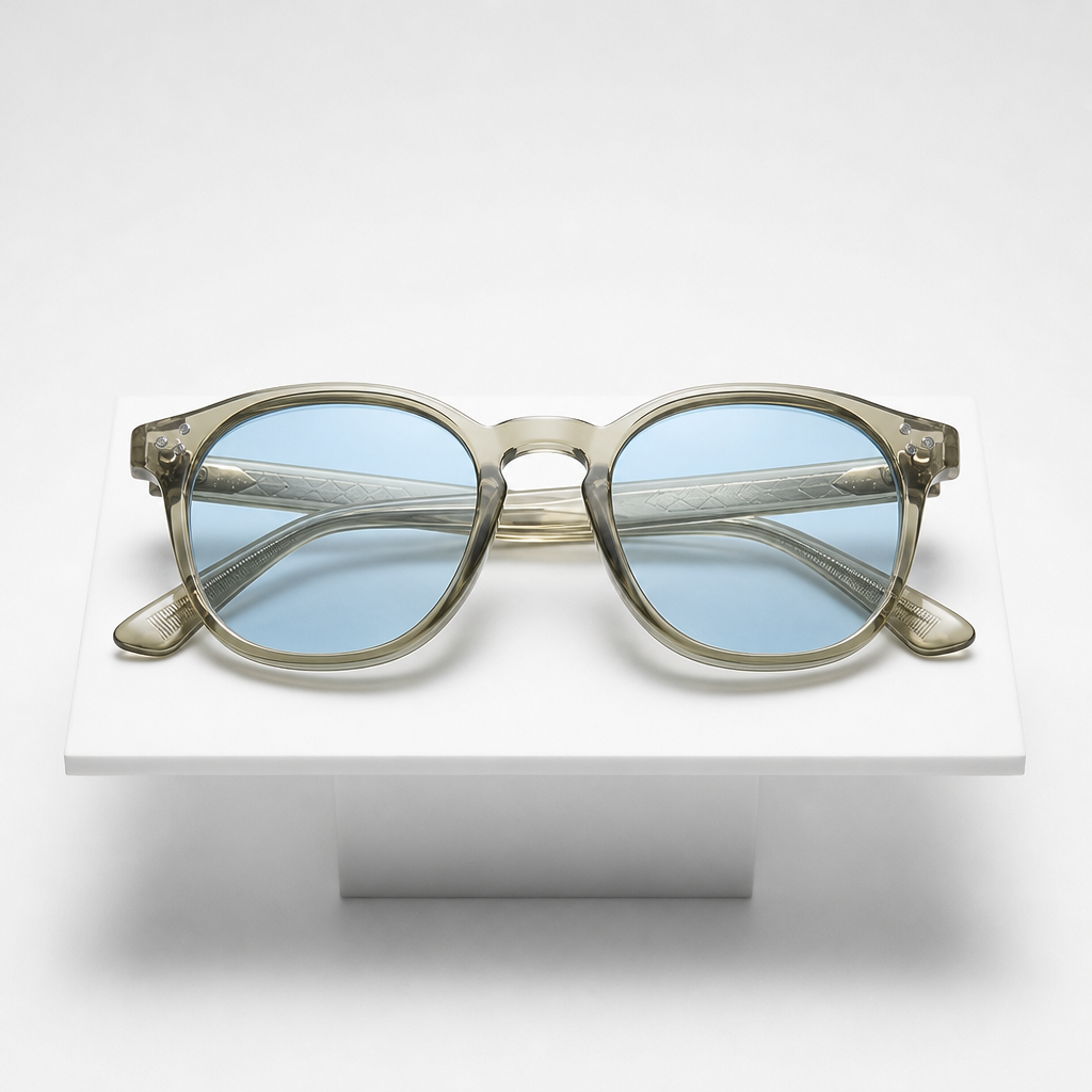 Women's Tivoli Full-Rim Sunglasses in Khaki & Blue