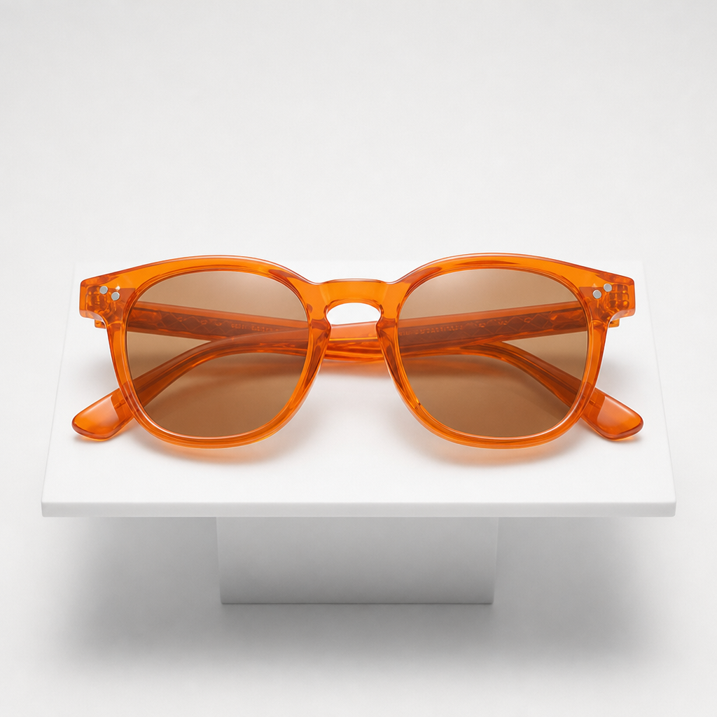 Women's Tivoli Full-Rim Sunglasses in Orange & Amber